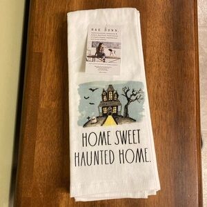 RAE DUNN HOME SWEET HAUNTED HOME. SET OF 2 KITCHEN TOWELS NEW